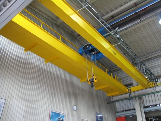 Yellow Painting Double Girder Eot Crane 20ton Capacity With Hoist Trolley