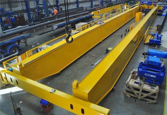 European Single Double Girder EOT Overhead Bridge Crane 1-50 Ton With Trolley Traveling