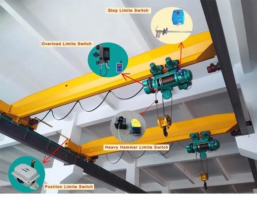 CD Model Electric Wire Rope Hoist 5 Ton 9m Lifting Height With Limit Switch