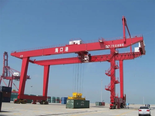 50/ 10 Ton Lifting Container 20' 40' RMG Rail Mounted Container Gantry Crane