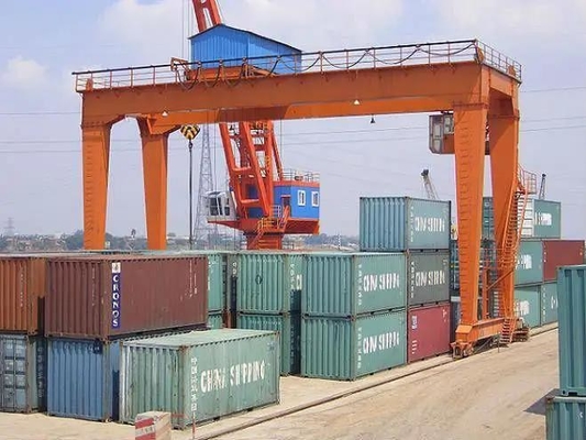 50/ 10 Ton Lifting Container 20' 40' RMG Rail Mounted Container Gantry Crane