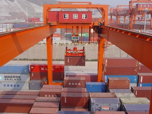 50/ 10 Ton Lifting Container 20' 40' RMG Rail Mounted Container Gantry Crane