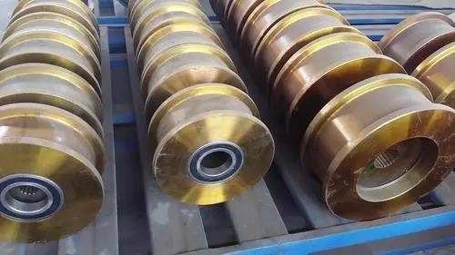 Steel Crane Shaft Cast Ld Wheel Block Set For Overhead Crane