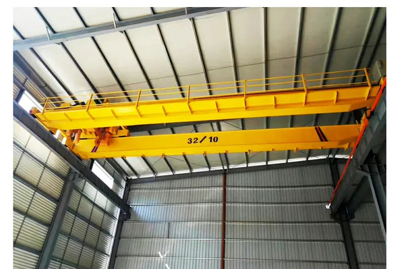 Double Speed Electric Hoist Single Girder Bridge Crane 32 Ton With Hook