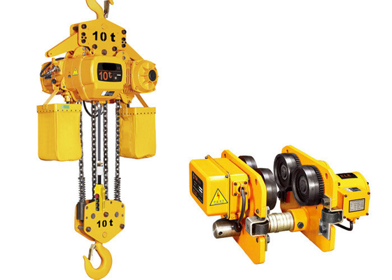 Pendant Control Electric Chain Hoist 5 Ton With Yellow Painting