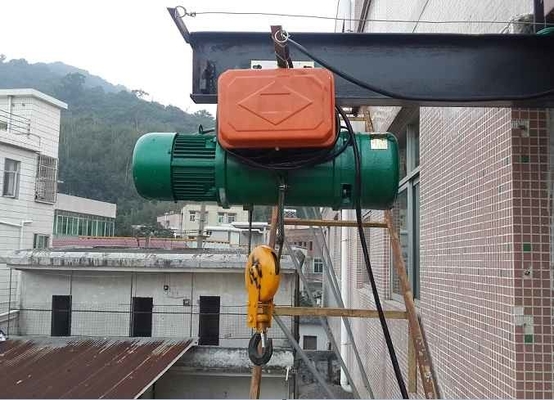 Pendant Control 5Ton Electric Wire Rope Hoist With Motorized Trolley