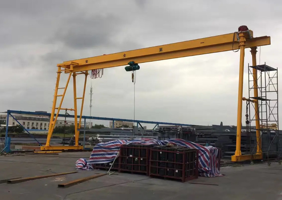 5 Ton Movable Gantry Crane With Wirerope Electric Hoist Outdoor Using