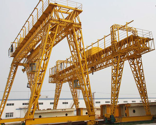 Heavy Duty Double Girder Gantry Crane Polyurethane Buffer 0-30 M/Min Trolley Speed