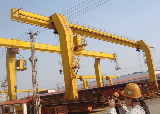 5T-32T Rail Mounted Gantry Crane 380V 60HZ 3 Phase Stone Marble Crane