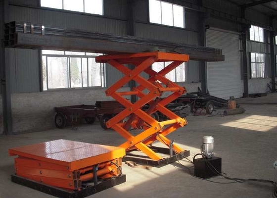 SANTO Stationary Hydraulic 3 Ton Scissor Lift 5.5KW Electric Lift For Construction