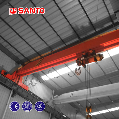 Floor / Ceiling Mounted Overhead Crane Single Girder 6-30m Lifting Height
