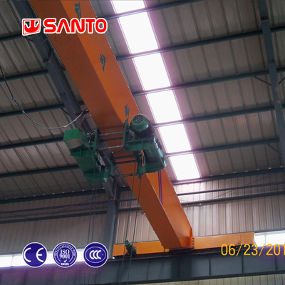 Floor / Ceiling Mounted Overhead Crane Single Girder 6-30m Lifting Height