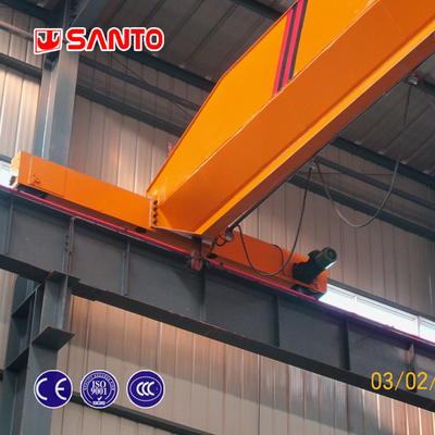 ISO 1T To 20T Industrial Single Girder Overhead Crane With Electric Hoist