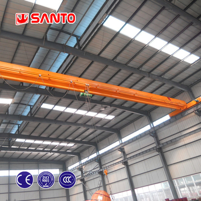 ISO 1T To 20T Industrial Single Girder Overhead Crane With Electric Hoist