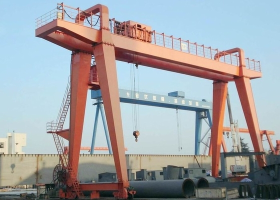 50/10 Ton Double Beam Wheeled Gantry Crane 38.5m/Min Cabin Control