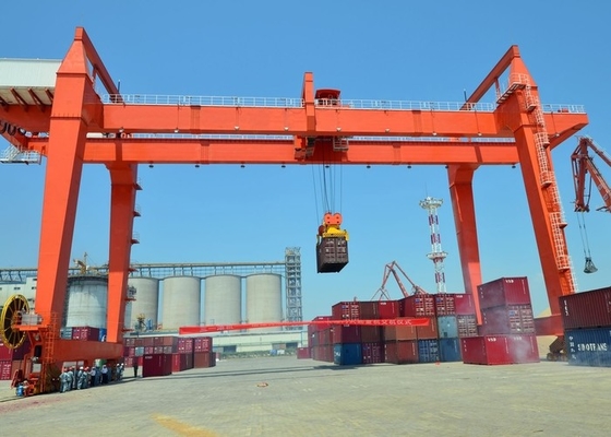 Strong Bearing Capacity Double Beam Gantry Crane 5-50 Ton For Smelting Works