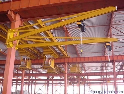 BZ0.5 To BZ8 Dock Wall Travelling Jib Cranes Long Movement Without Floor Space