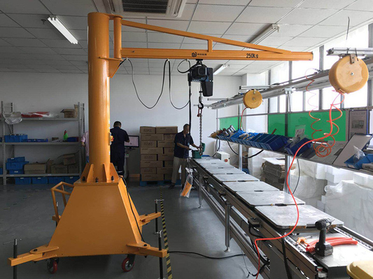 OEM ODM 650cm To 1000cm Swing Arm Jib Crane Flexible Rotation