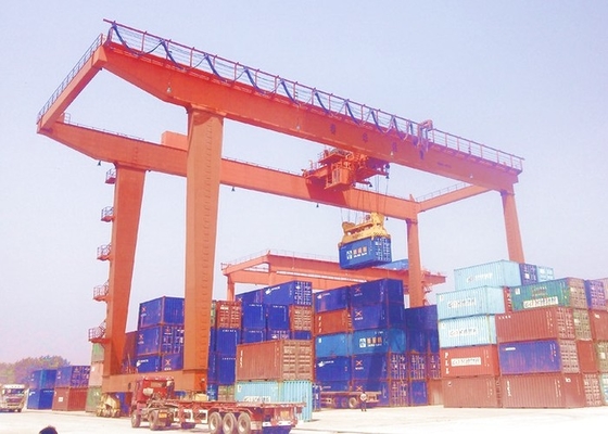 40T 50T Rail Mounted Port Container Crane Gantry Crane Rail Track 18-35m Span
