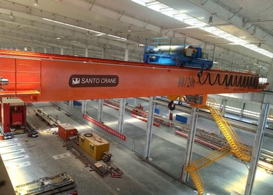 1BM-5M M3-M8 Open Winch Over Head Bridge Crane With Steel Wire Rope