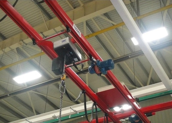 Pendent Control Single Girder Light Capacity Overhead Rail Crane 1 Ton 2 Ton