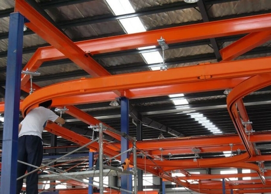 Span 3m To 12m Workshop Ceiling Track KBK Crane With Electric Hoist