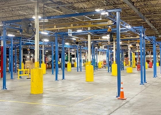 OEM ODM KBK Suspension Bridge Crane Ceiling Mounted Free Standing Workstation Crane