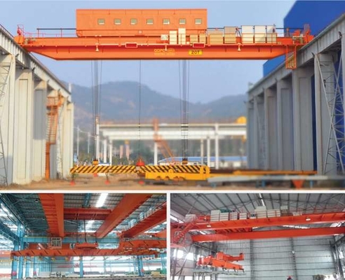5t-75t Lifting Capacity Double Girder Overhead Crane 6m-35m Span Length