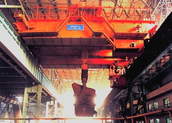 QDY Metallurgy Steel Mill Overhead Cranes 320t Double Hook Ladle Handling Crane