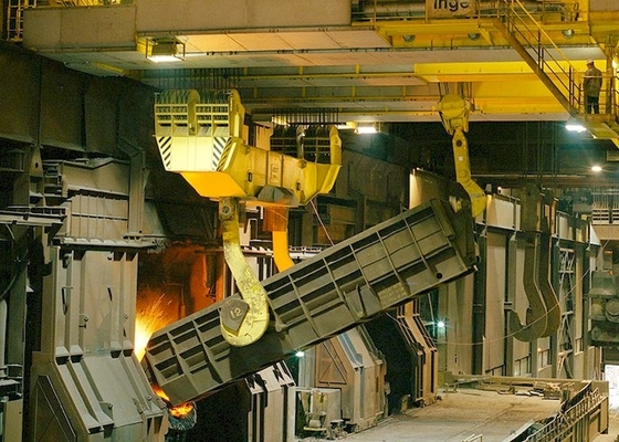 Steel Mill Plant 32 / 10t Metallurgical Double Beam Ladle Crane With Cabin Control