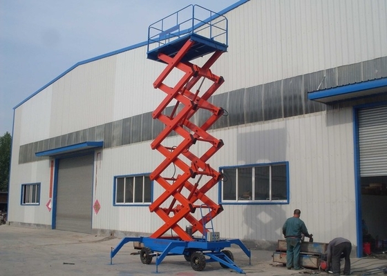 GTJZ 14m 300kg Hydraulic Lifting Platform Manganese Steel Mobile Aerial Platform