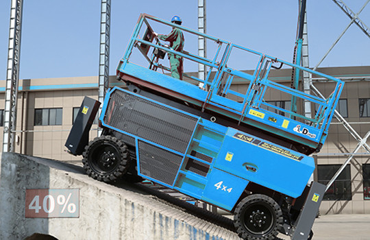 GTZN Industrial Hydraulic Lifting Platform Rough Terrain Scissor Lift With Outriggers