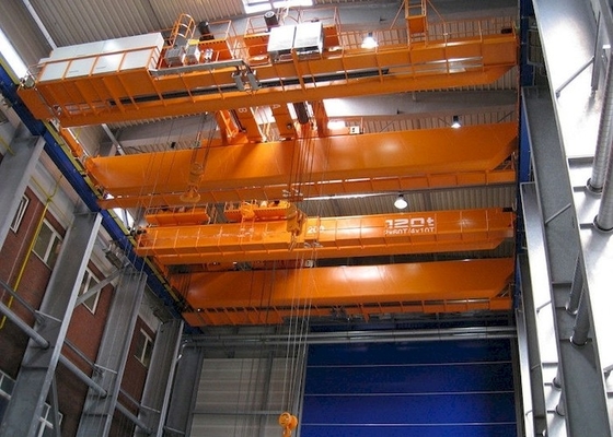 Foundries 500 Ton 2 Beam Heavy Duty Overhead Crane With Double Hooks