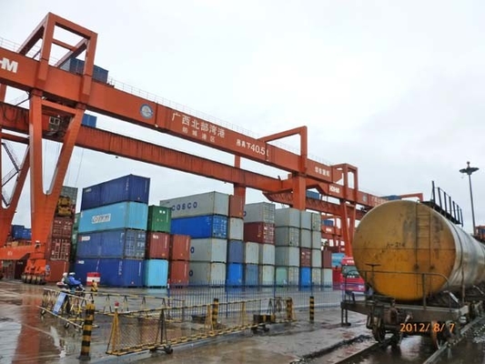 A6 A7 40 Ton Rail Mounted Gantry Crane Seaport RMG Container Cranes