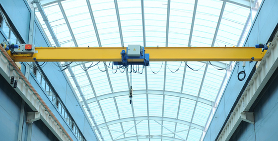 Indoor European Single Beam Overhead Bridge Crane Remote Control 10 Ton