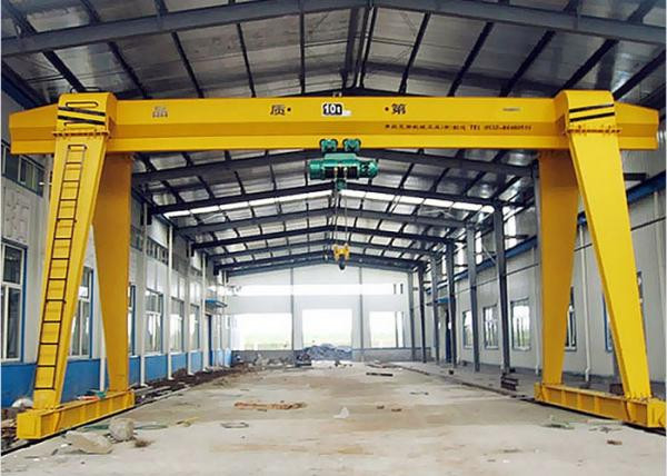 16ton Workshop Single Beam Gantry Crane With Trolley Wireless Remote Control