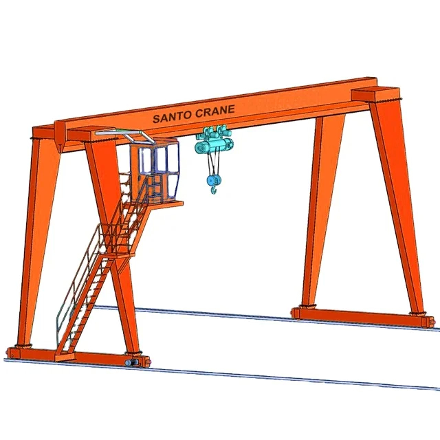 32t CD Hoist Overhead Crane Single Girder Dual Speed Motor / Frequency Conversion Motor