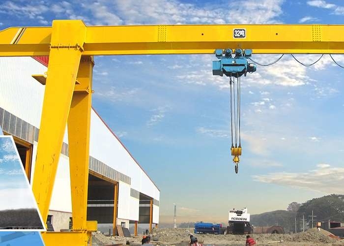 7M-40M Span Truss Beam Single Girder Gantry Crane 10 Ton For Cement Plant