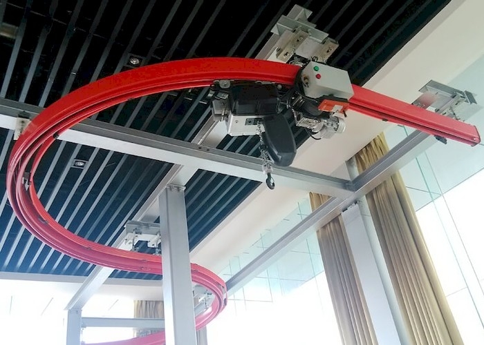 Span 3m To 12m Workshop Ceiling Track KBK Crane With Electric Hoist