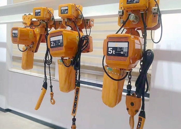 Dia 6.3mm To 11.2mm 1T 3T 5T Electric Chain Hoist With Motorized Trolley